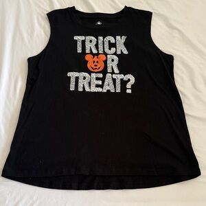 Disney Black and Silver Trick or Treat Tank Top